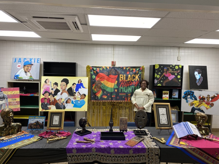 School security officer paints Black History Month display [Video]