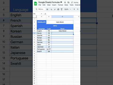 Create a translation tool in #GoogleSheets with a simple function! 🧑‍🏫 [Video]