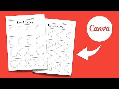 How to Make Pencil Control Worksheets in Canva | Fine Motor Skills for Students | Tracing Practice [Video]