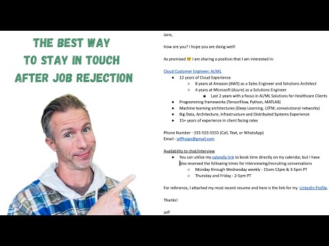 The Best Way to Stay in Touch After Job Rejection [Video]