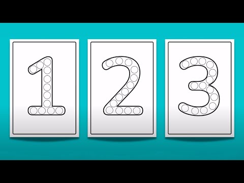 How to Make Creative Coloring Pages | Coloring Dotted Numbers | Primary Numbers Coloring Book [Video]