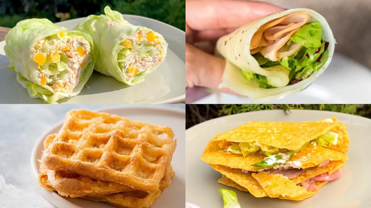 TOP 4 KETO SANDWICH RECIPES: Chaffles, Keto Club Sandwich, Lettuce Wrap Sandwich, Cheese Wrap [Video]