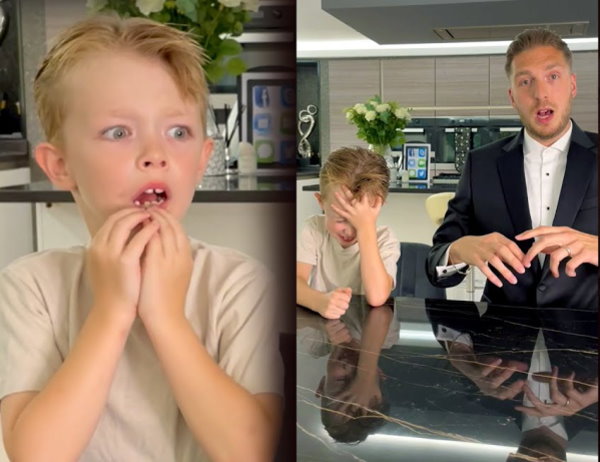 Man lies at a job interview beside his son, sons reactions are so funny [Video]