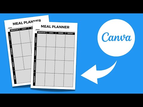 How to Make Meal Planner Interior in Canva | Free Tutorial for Beginners | Canva Trips and Tricks [Video]