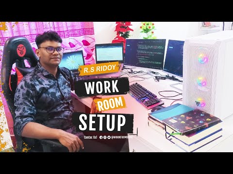 R.S Ridoy workroom setup 2024 | The Dream Computer Desk Setup  Workspace. Best Computer Room Setup. [Video]