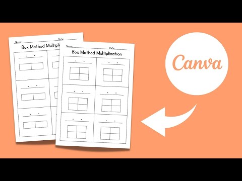 How to Make Blank Box Method Multiplication Template in Canva | Free Tutorial for Beginners [Video]
