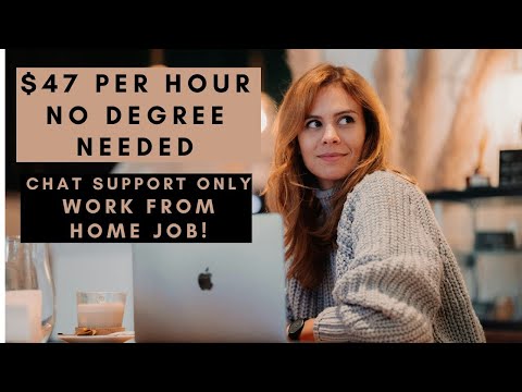 $47 PER HOUR CHAT SUPPORT ONLY NO PHONE  FULL TIME REMOTE JOB WITH BENEFITS – ENTRY LEVEL! [Video]