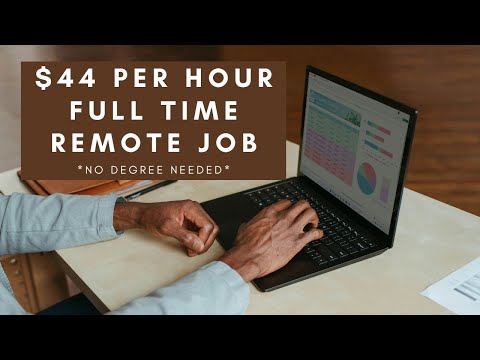 $44 PER HOUR NO DEGREE NEEDED ENTRY LEVEL NO CALL/NO PHONE FULL TIME REMOTE WORK FROM HOME JOB [Video]