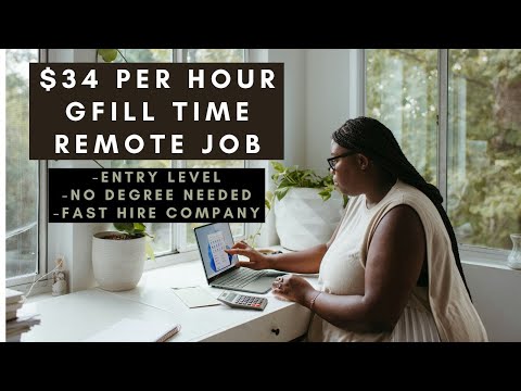 $34 PER HOUR FAST HIRE COMPANY REMOTE ENTRY LEVEL WORK FROM HOME JOB – FULL TIME WITH BENEFITS [Video]