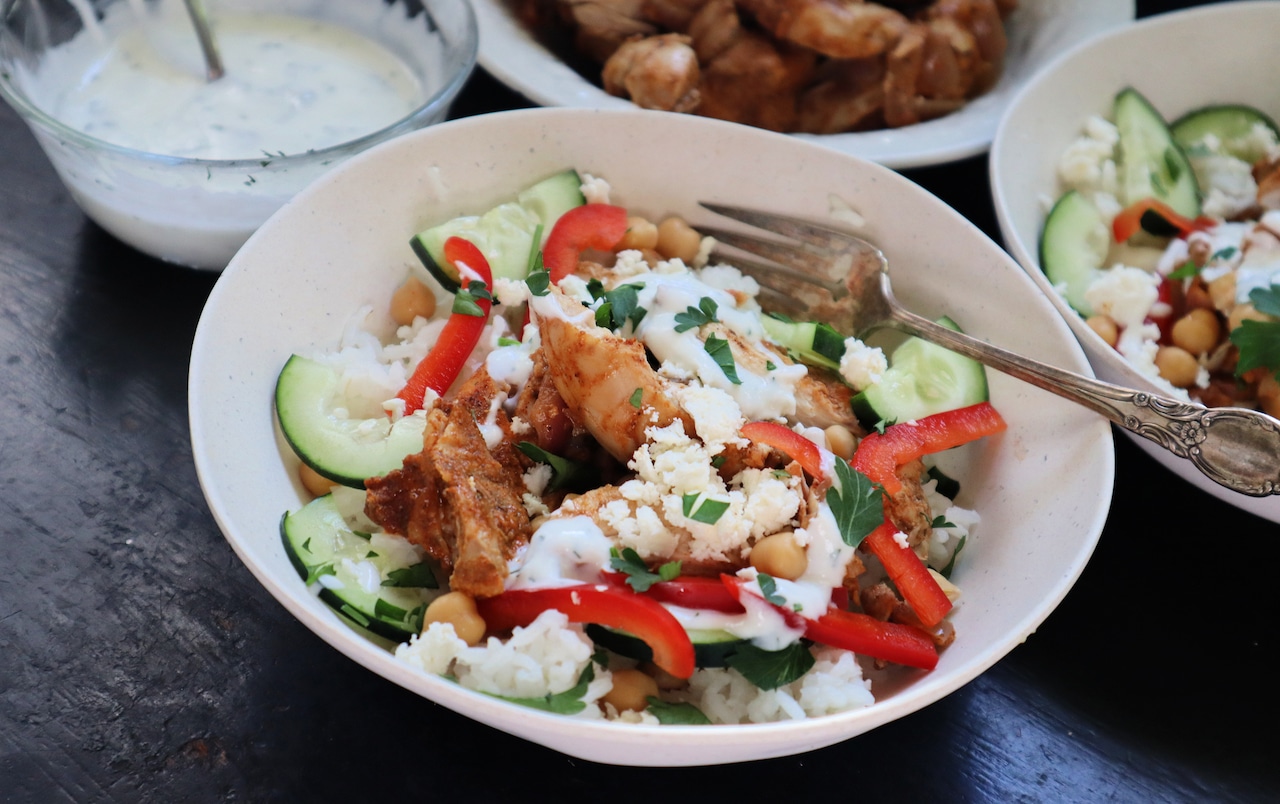 Chicken shawarma in a bowl is a tasty, healthy meal [Video]