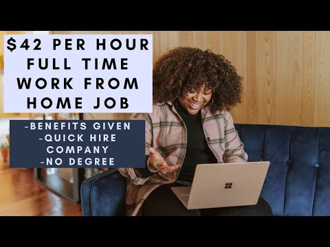 $42 PER HOUR NO DEGREE NEEDED WITH EQUIVALENT WORK EXPERIENCE REMOTE WORK FROM HOME JOB! HIRING FAST [Video]