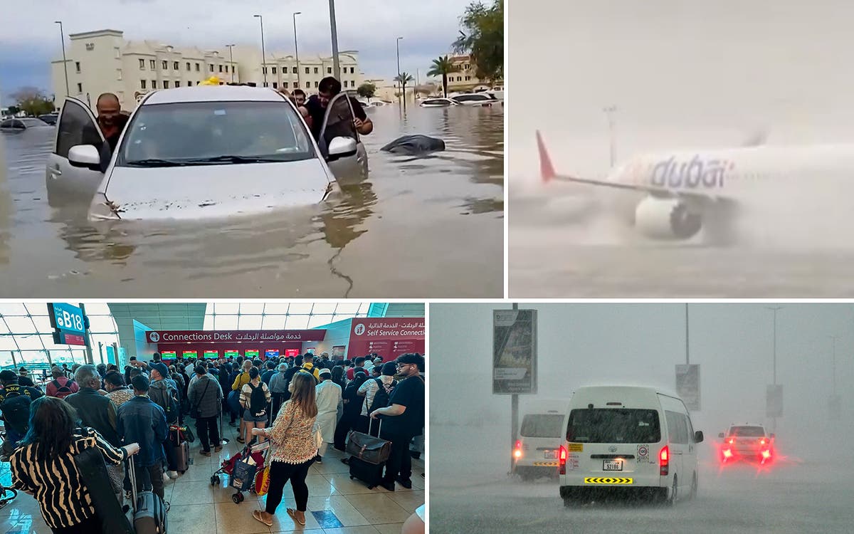 Dubai airport urges passengers to stay away as Brits struggle to escape flood chaos [Video]