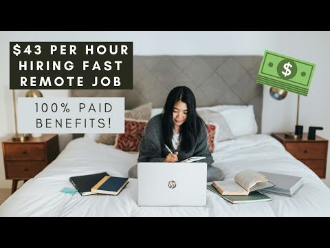 $43 PER HOUR CUSTOMER SUPPORT SPECIALIST REMOTE WORK FROM HOME JOB WITH DAY 1 PAID BENEFITS! [Video]