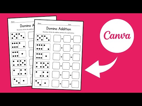 How to Make Domino Addition Worksheets in Canva | Free Teacher Tutorial | Canva Tips and Tricks [Video]