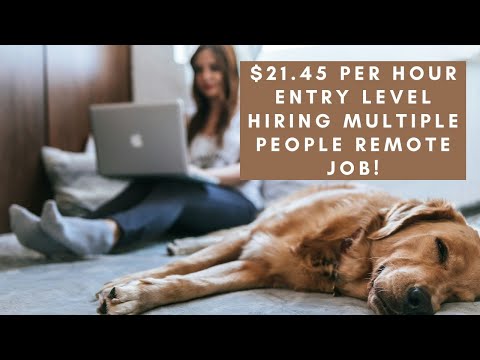 $21.45 PER HOUR ENTRY LEVEL ONLY HS DIPLOMA NEEDED AND HIRING MULTIPLE PEOPLE WORK FROM HOME JOB! [Video]