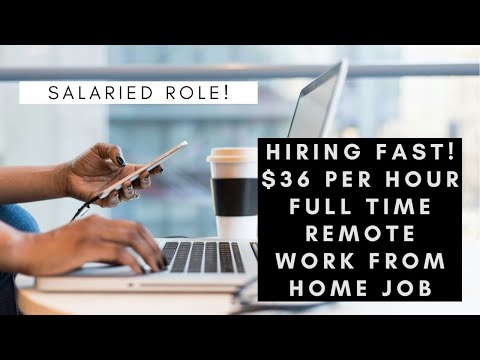 QUICK HIRE COMPANY $36 PER HOUR FULL TIME SALARIED WITH BENEFITS REMOTE WORK FROM HOME JOB! [Video]