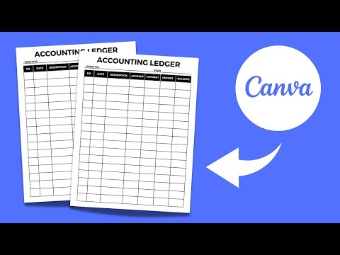 How to Make Accounting Ledger Notebook Interior in Canva | Tutorial for Beginners | Canva Tips [Video]