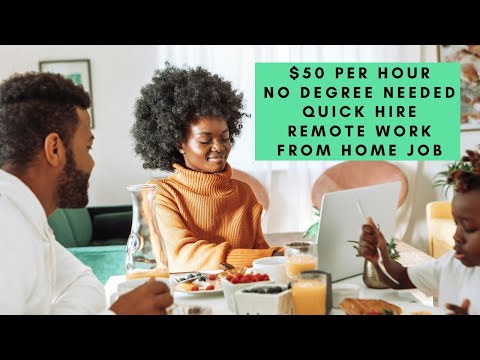 $50 PER HOUR NO DEGREE NEEDED FULL TIME REMOTE WITH BENEFITS WORK FROM HOME JOB – QUICK START [Video]