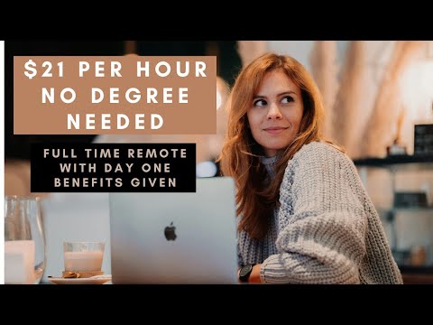 $21 PER HOUR NO DEGREE NEEDED ONLY HS DIPLOMA/GED NEEDED WORK FROM HOME REMOTE JOB [Video]