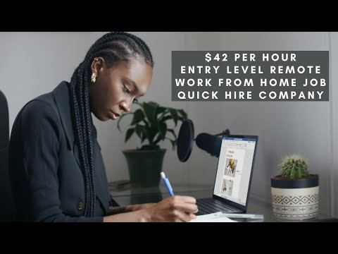 $42 PER HOUR ENTRY LEVEL NO DEGREE NEEDED REMOTE WORK FROM HOME JOB FULL TIME WITH BENEFITS PROVIDED [Video]