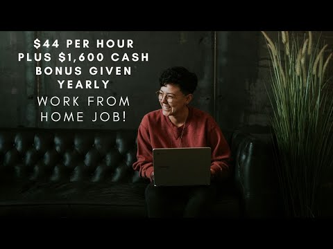 $44 PER HOUR PLUS $1,600 YEARLY CASH STIPEND PROVIDED WORK FROM HOME JOB HIRING QUICKLY! [Video]