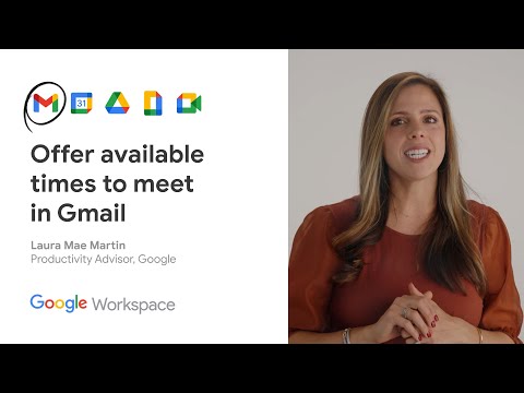 Offer available times to meet in Gmail [Video]