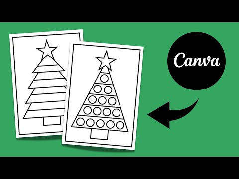 How to Make Christmas Tree Coloring Pages in Canva | How to Make Activity Book for Kids | Canva Tips [Video]