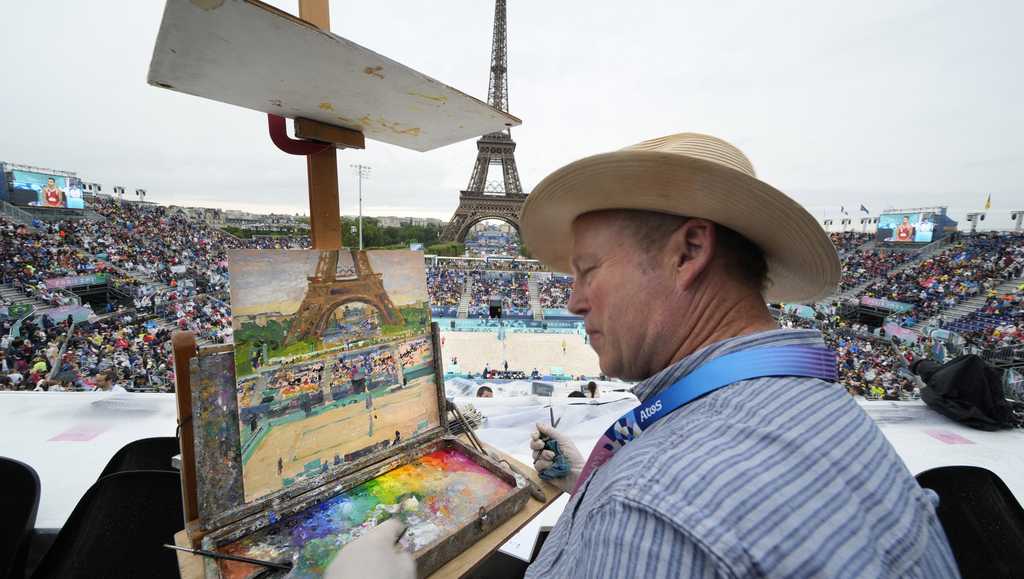 Meet the artist who paints beach volleyball at the 2024 Olympics [Video]