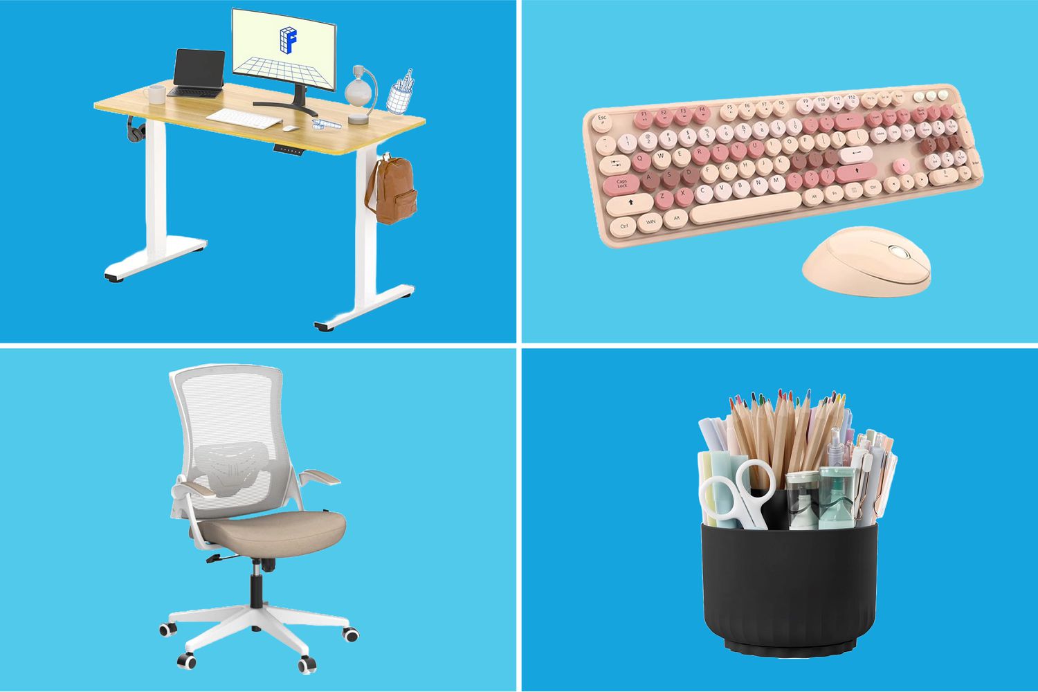 13 Amazon Home Office Finds, Including Keyboards, Desks, and Lamps [Video]