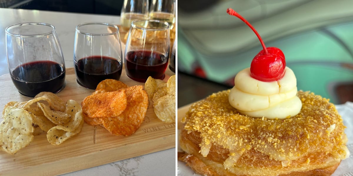 Croissant doughnuts, potato chip wine flights offered at neighboring Mesa businesses [Video]