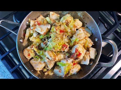 Yam With Smoked Herring And Cabbage. [Video]