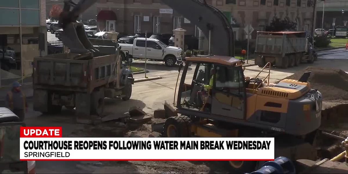 Courthouse reopens following major water main break in downtown Springfield [Video]