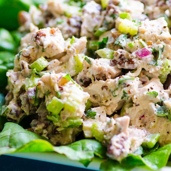 Healthy Chicken Salad Recipe {The BEST!} [Video]