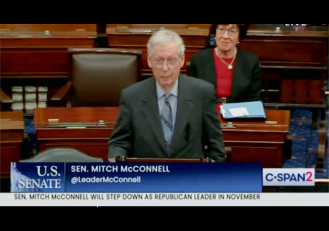 Sen. McConnell Trips, Sprains Wrist After Fall During GOP Lunch [Video]