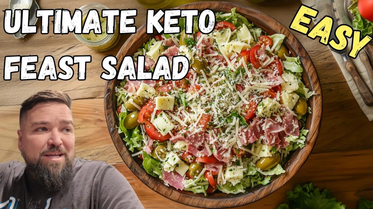 This Is The BEST Salad As A Meal I Have Ever Had! Ultimate Keto Feast Salad [Video]