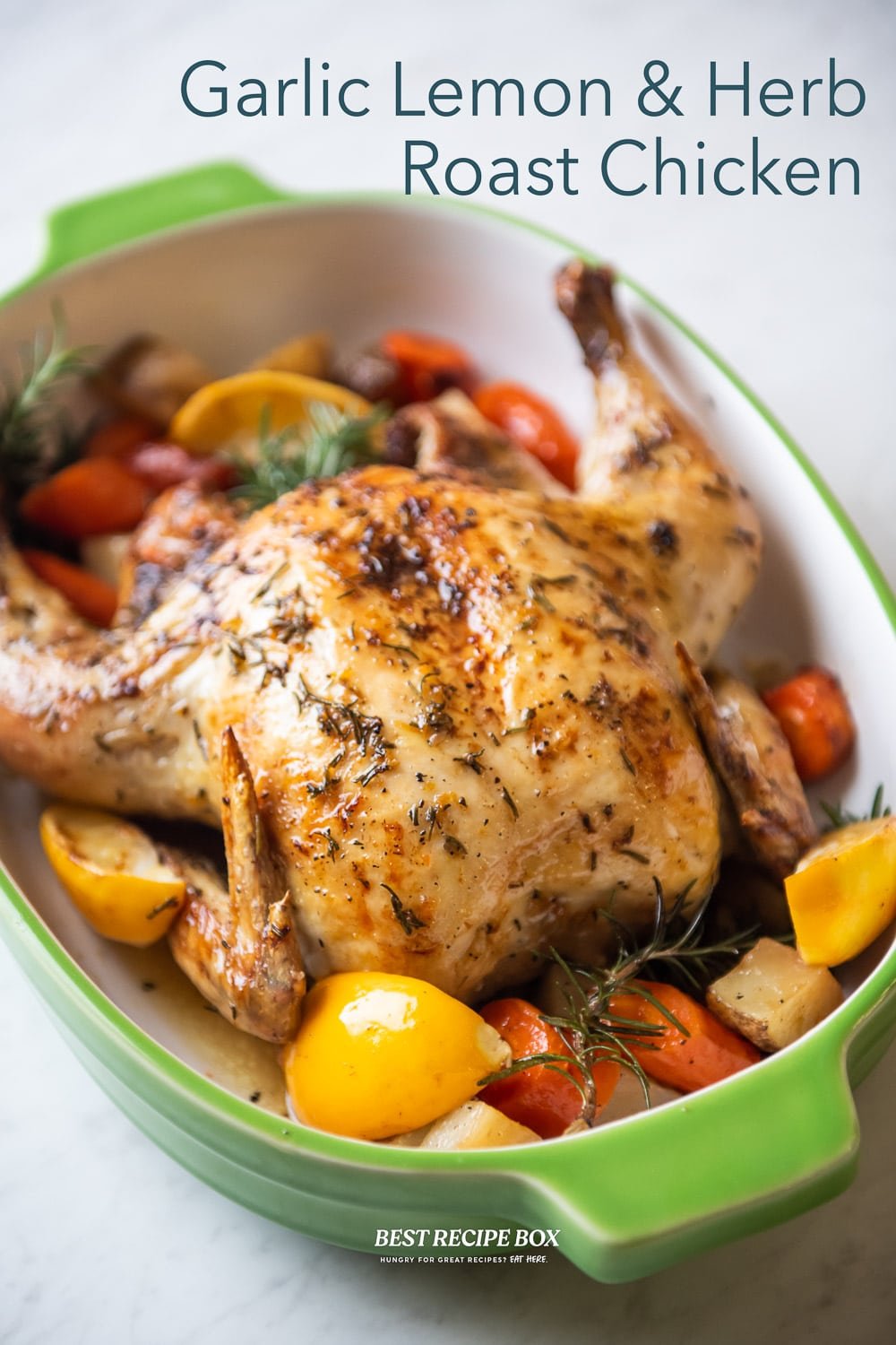 Garlic Lemon Herb Roast Chicken Recipe JUICY [Video]